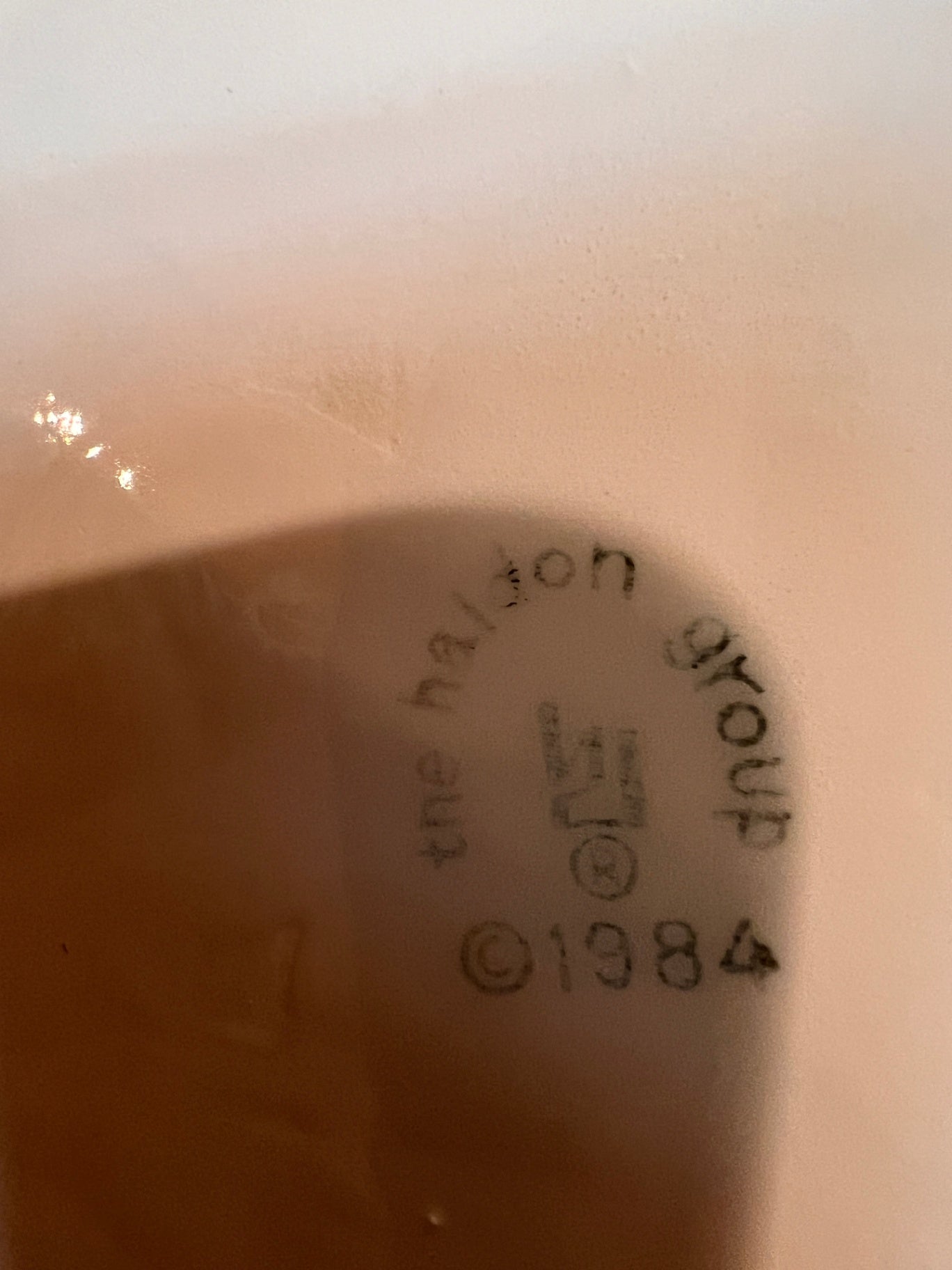 Vintage 1984 Halton Group Ceramic Basket with Grapevine Motif – Hand-Painted Cottage Style