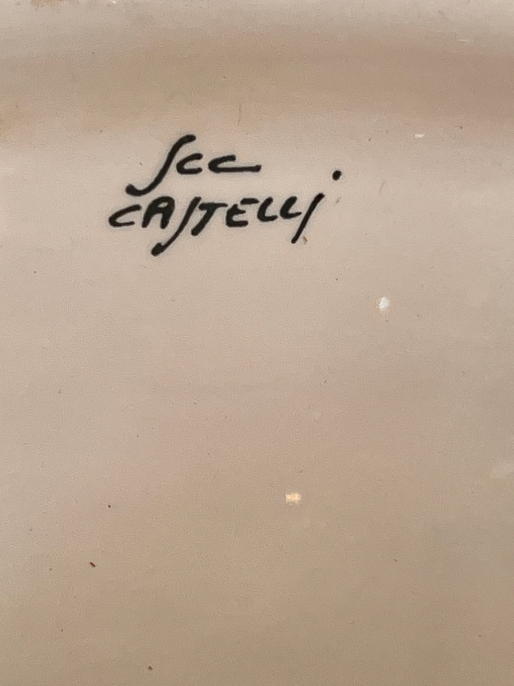 Large Mid-Century Italian Ceramic Vase by SCC Castelli – Amber and Black Marbled Glaze