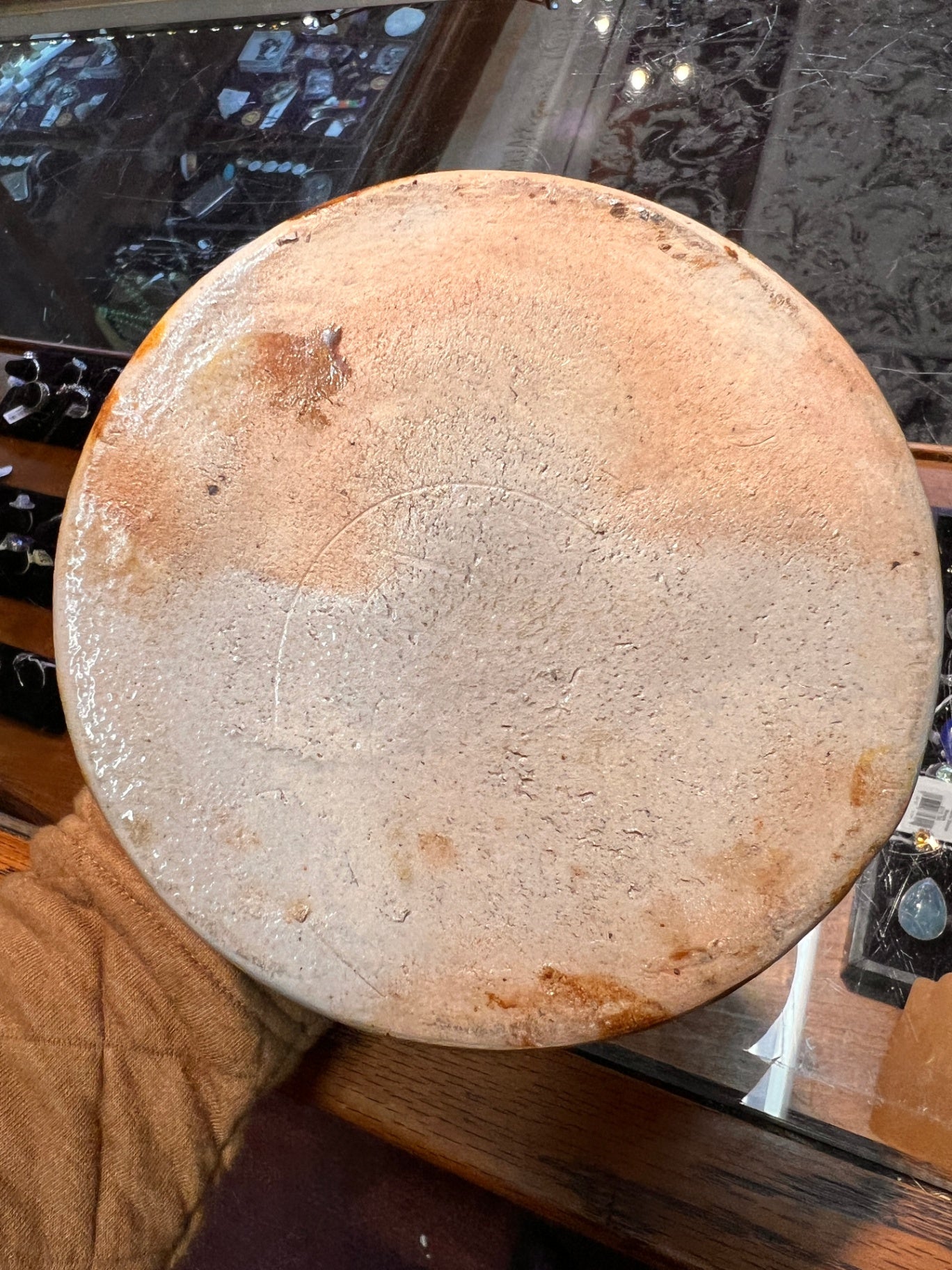Antique Half-Gallon Brown Glazed Stoneware Jug – Albany Slip Pottery, Early 1900s