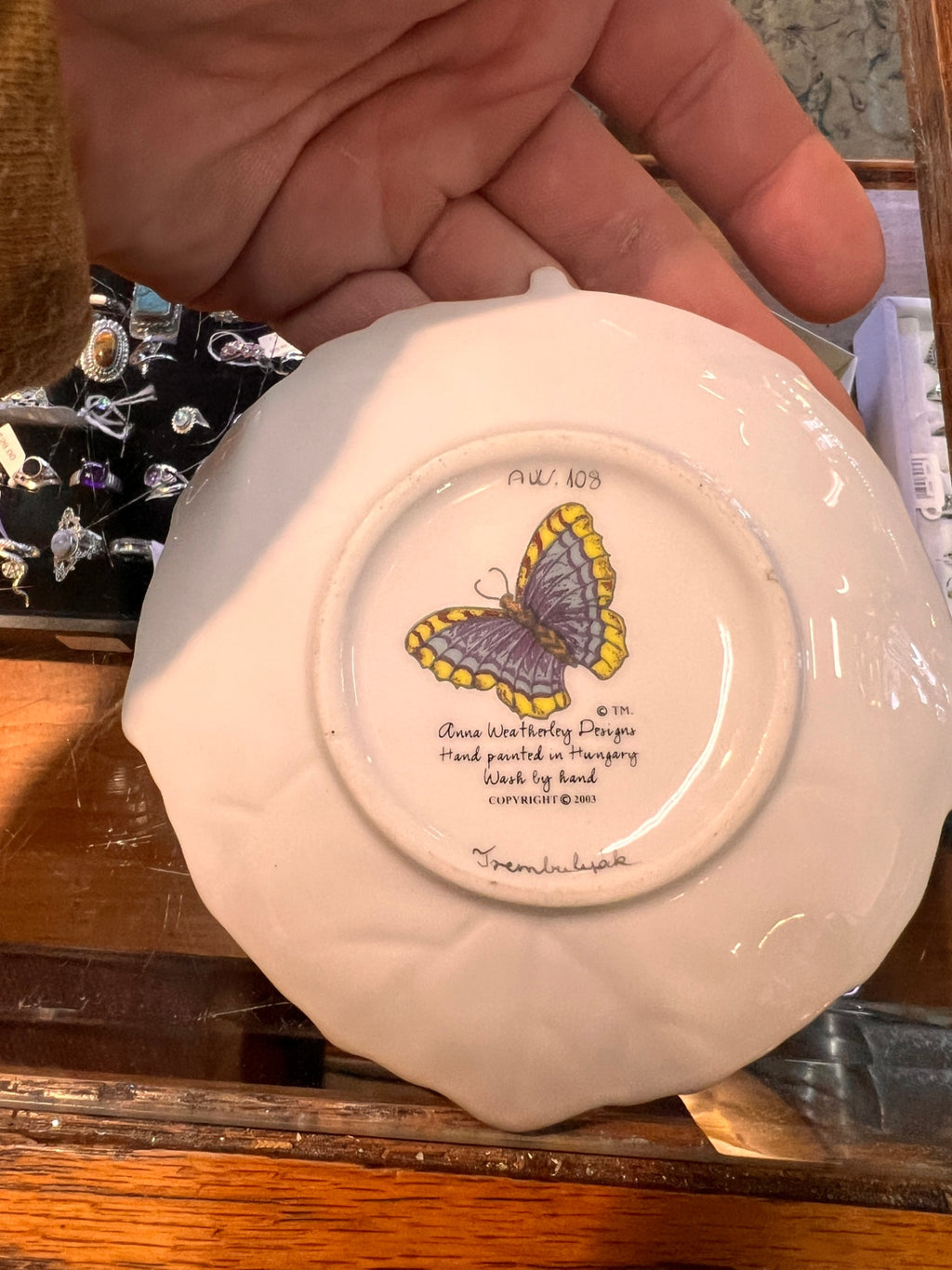 Anna Weatherley Hand-Painted Porcelain “Tremblay Leaf” Dish — Hungary, 2003 Hungary,