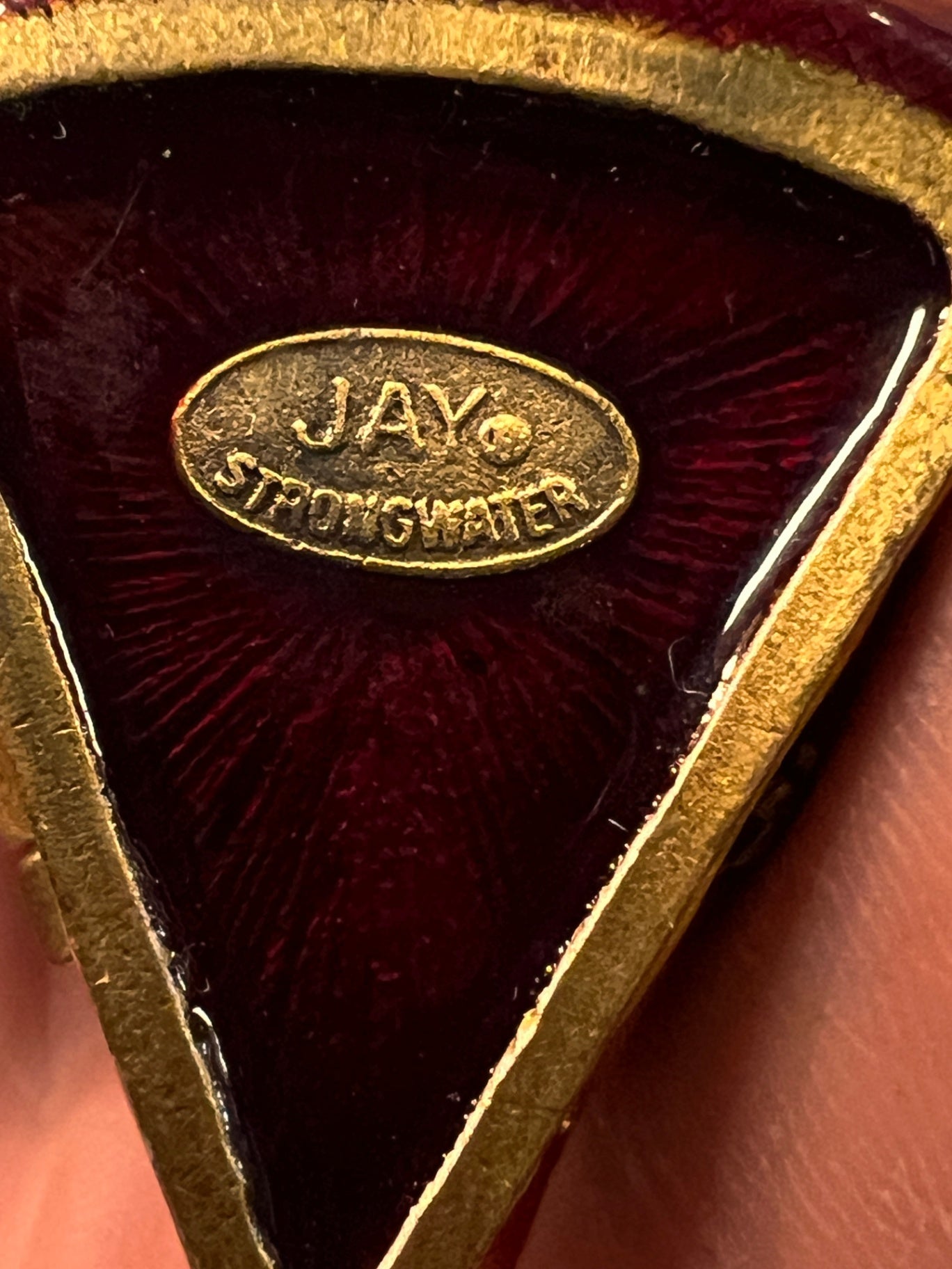 Jay Strongwater Hand-Enameled Jeweled Mouse on Cheese Trinket Box