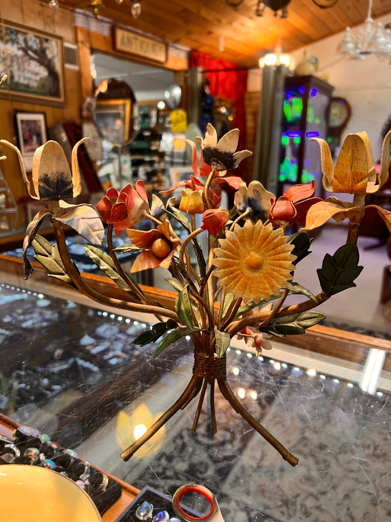 Italian Tole Candle Holder