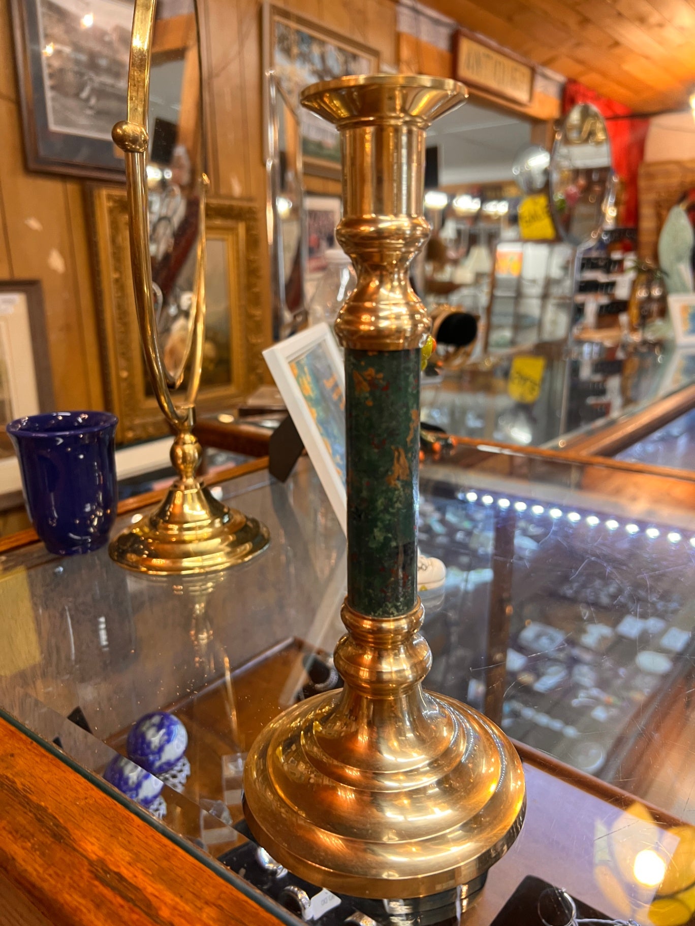 Green and Gold Candlestick