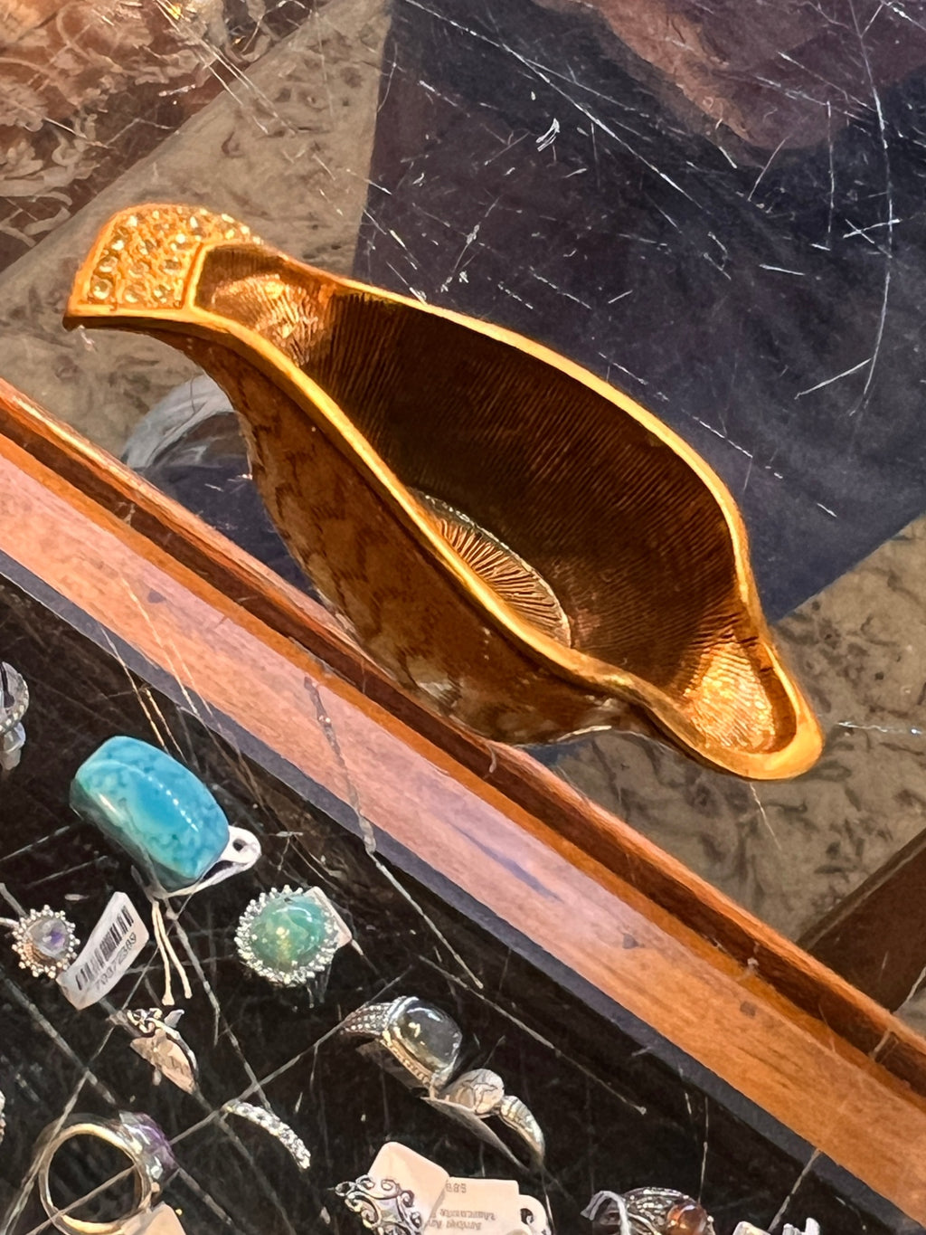 Perebi Limited Edition Gilt Metal Bird Sculpture