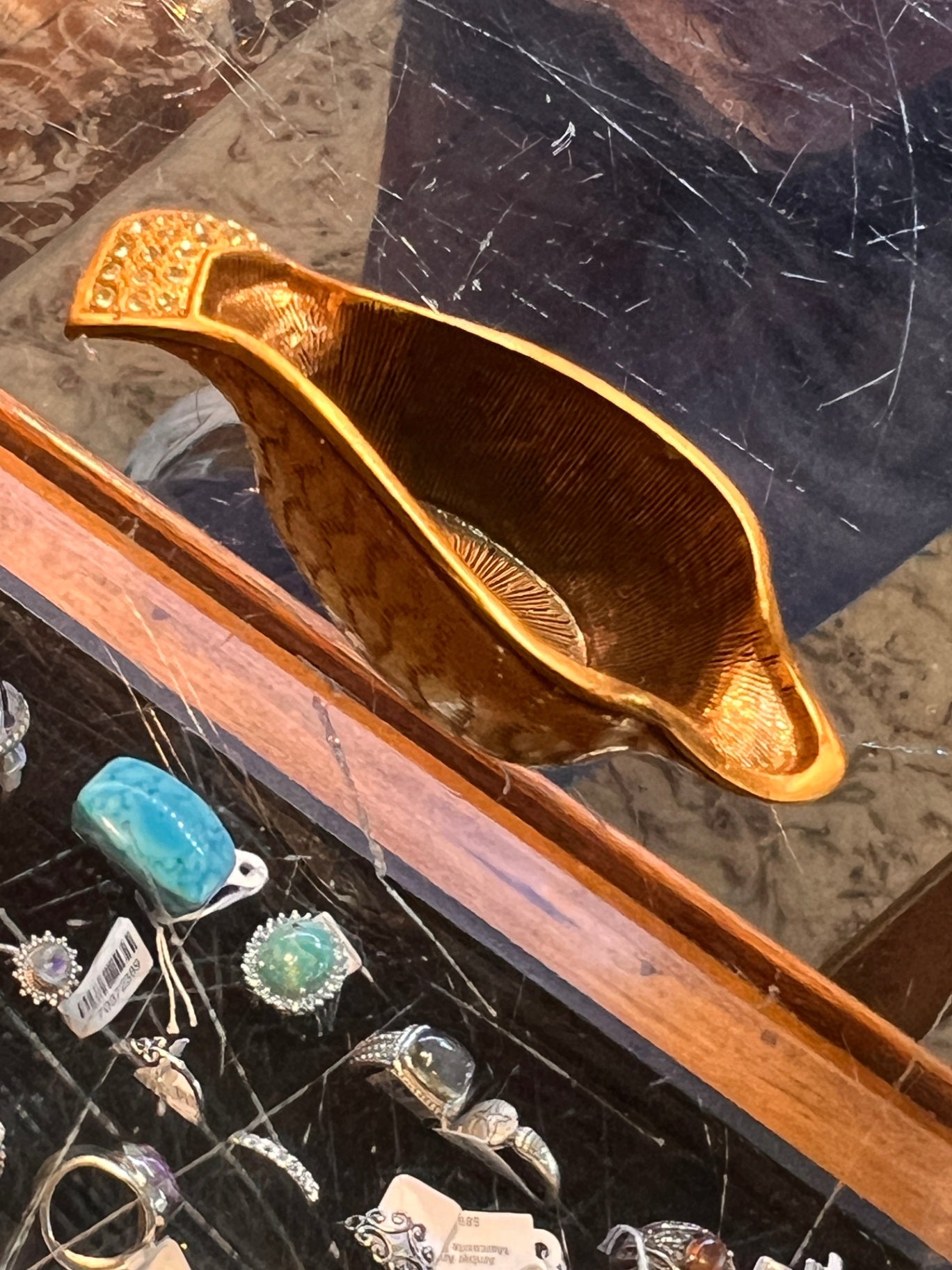 Perebi Limited Edition Gilt Metal Bird Sculpture