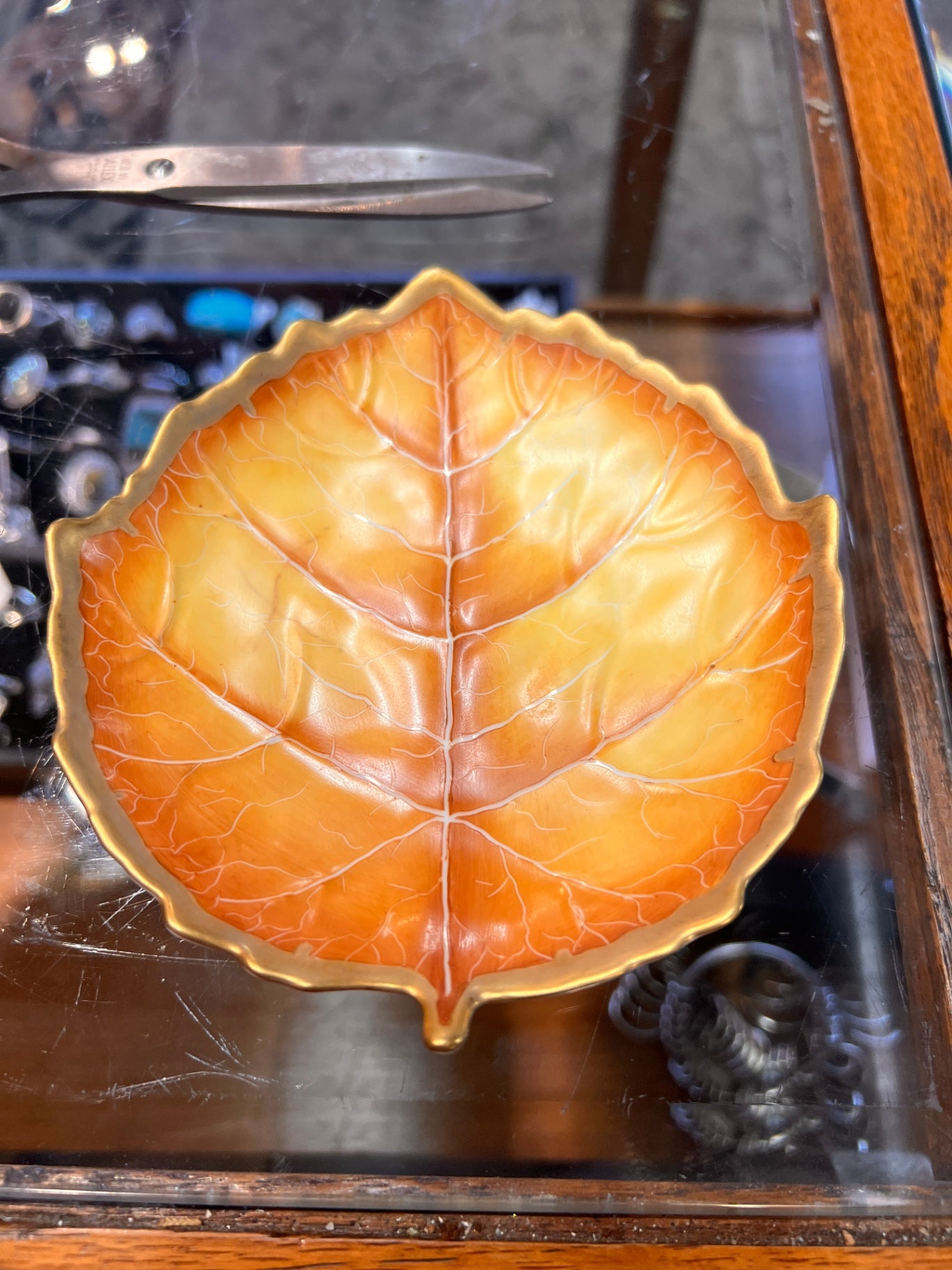 Anna Weatherley Hand-Painted Porcelain “Tremblay Leaf” Dish — Hungary, 2003 Hungary,
