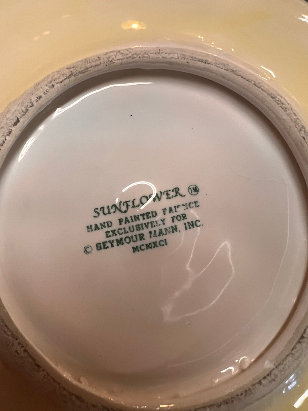 Sunflower Serving Plate by Seymour Mann. 7”x 8”
