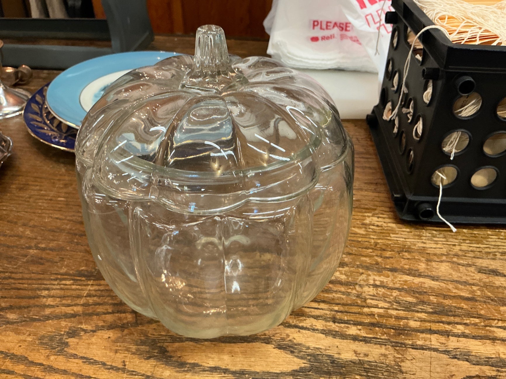 Glass Pumpkin with Lid
