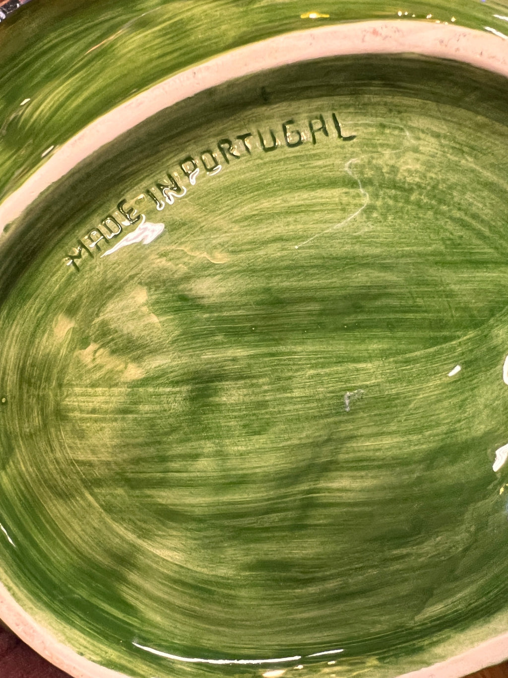 1970s Handmade Serving Dish From Portugal