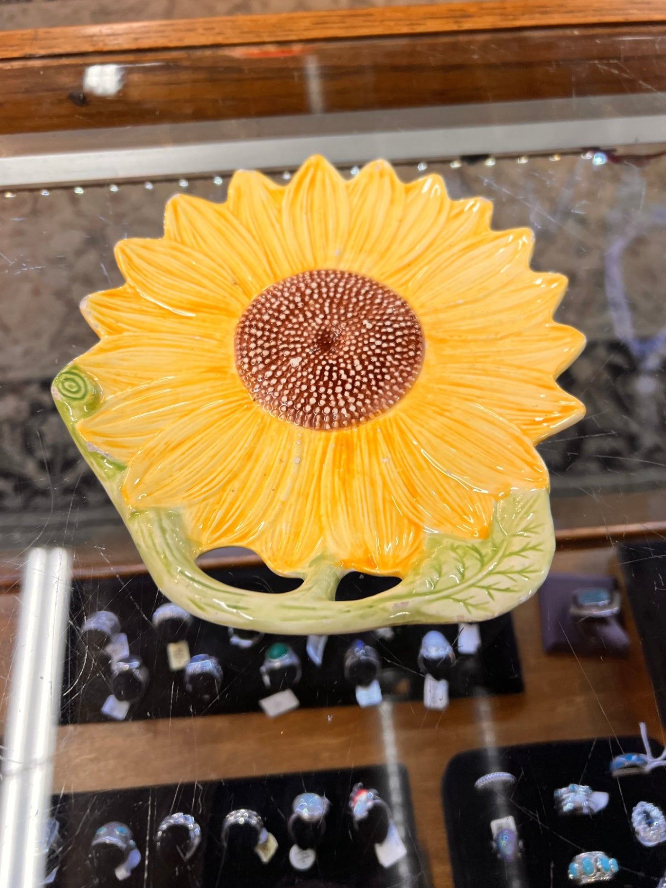 Sunflower Serving Plate by Seymour Mann. 7”x 8”