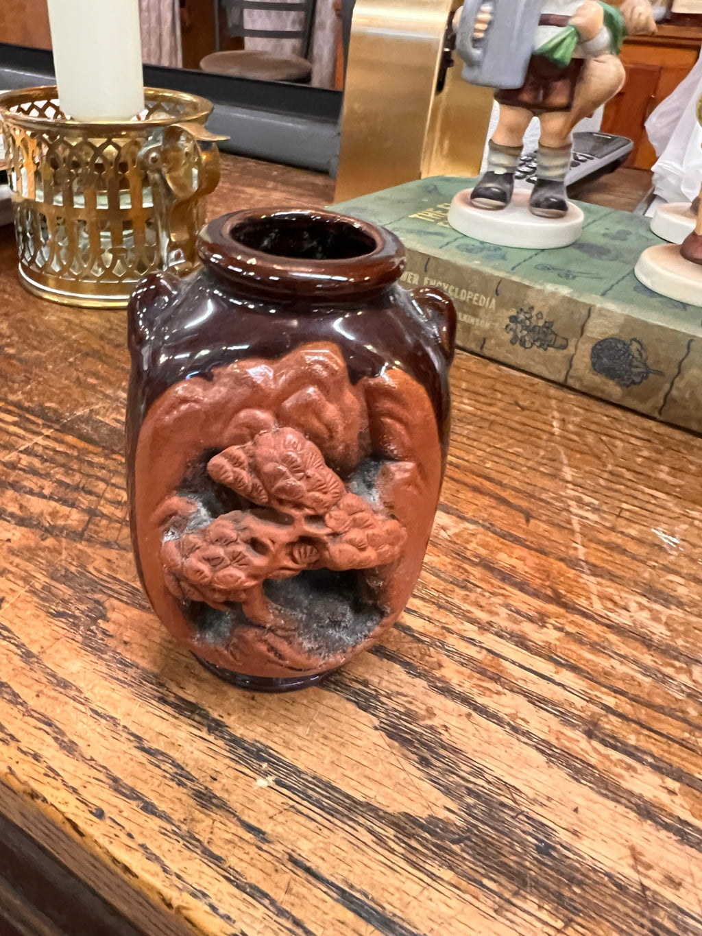 Antique Japanese Awaji Pottery Vase