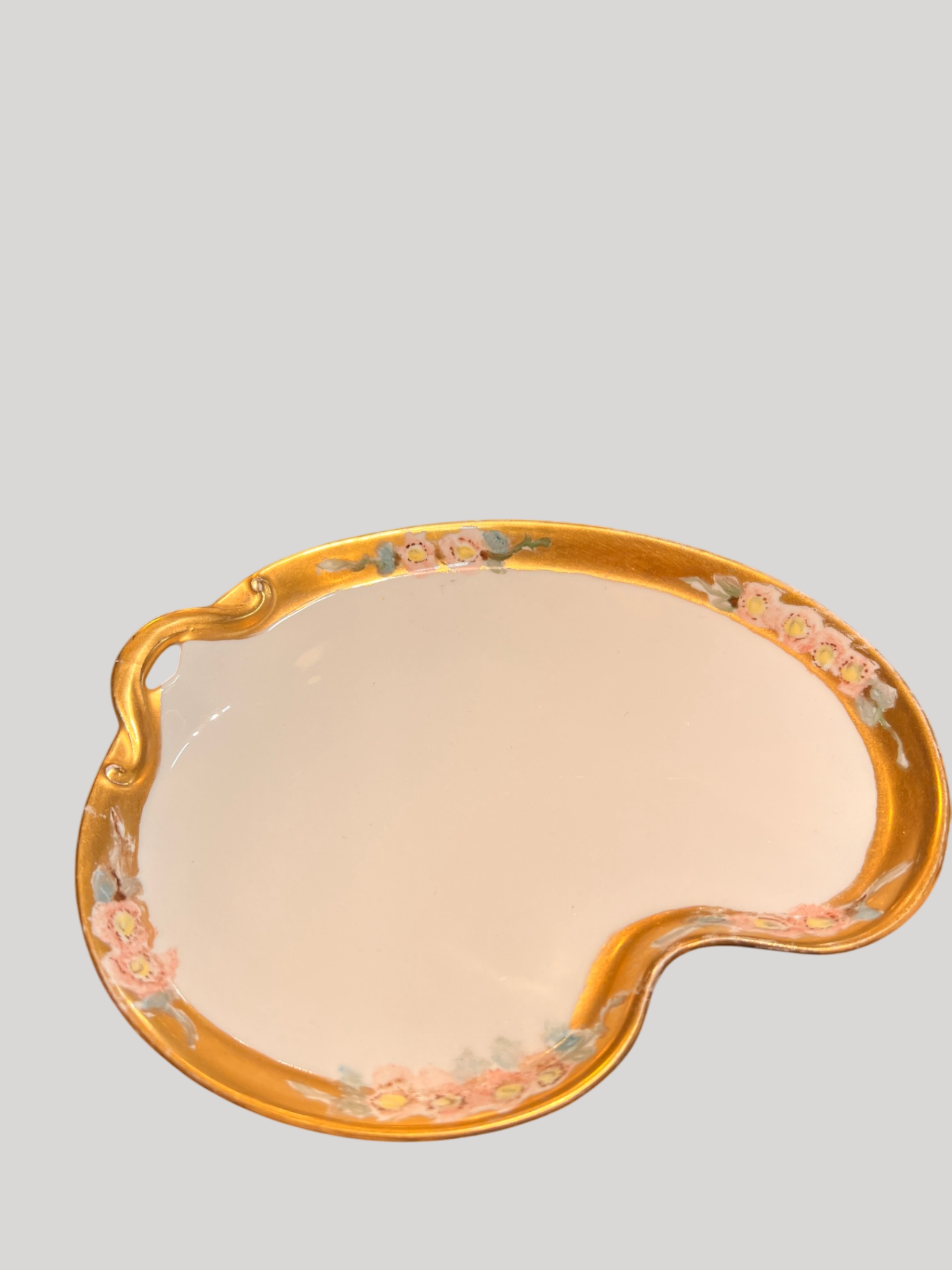 Antique Hand-Painted Limoges Artist Palette Tray