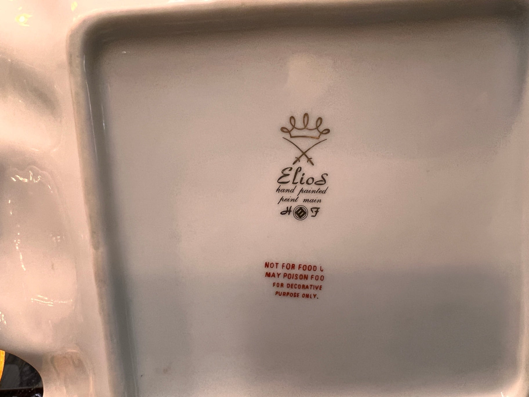 Elios Italy Hand-Painted Porcelain Dish