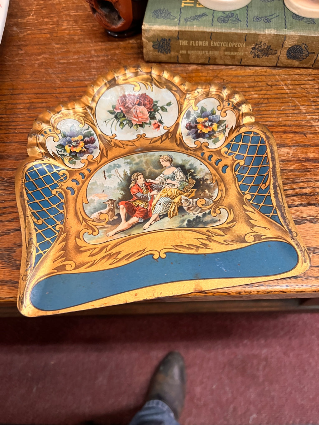 Antique E. Blosser Metal Crumb Catcher