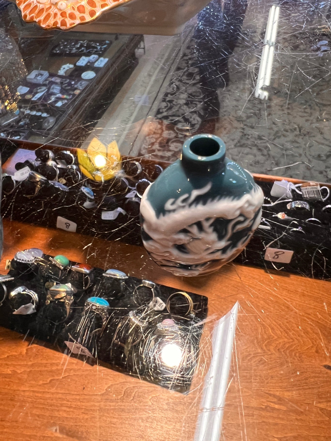 Have one to sell? Sell now  Share ANTIQUE Molded White Porcelain Snuff Bottle With Blue Dragon Overlay