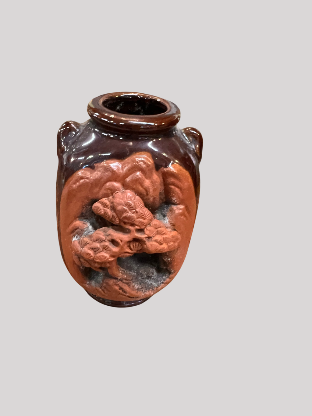 Antique Japanese Awaji Pottery Vase