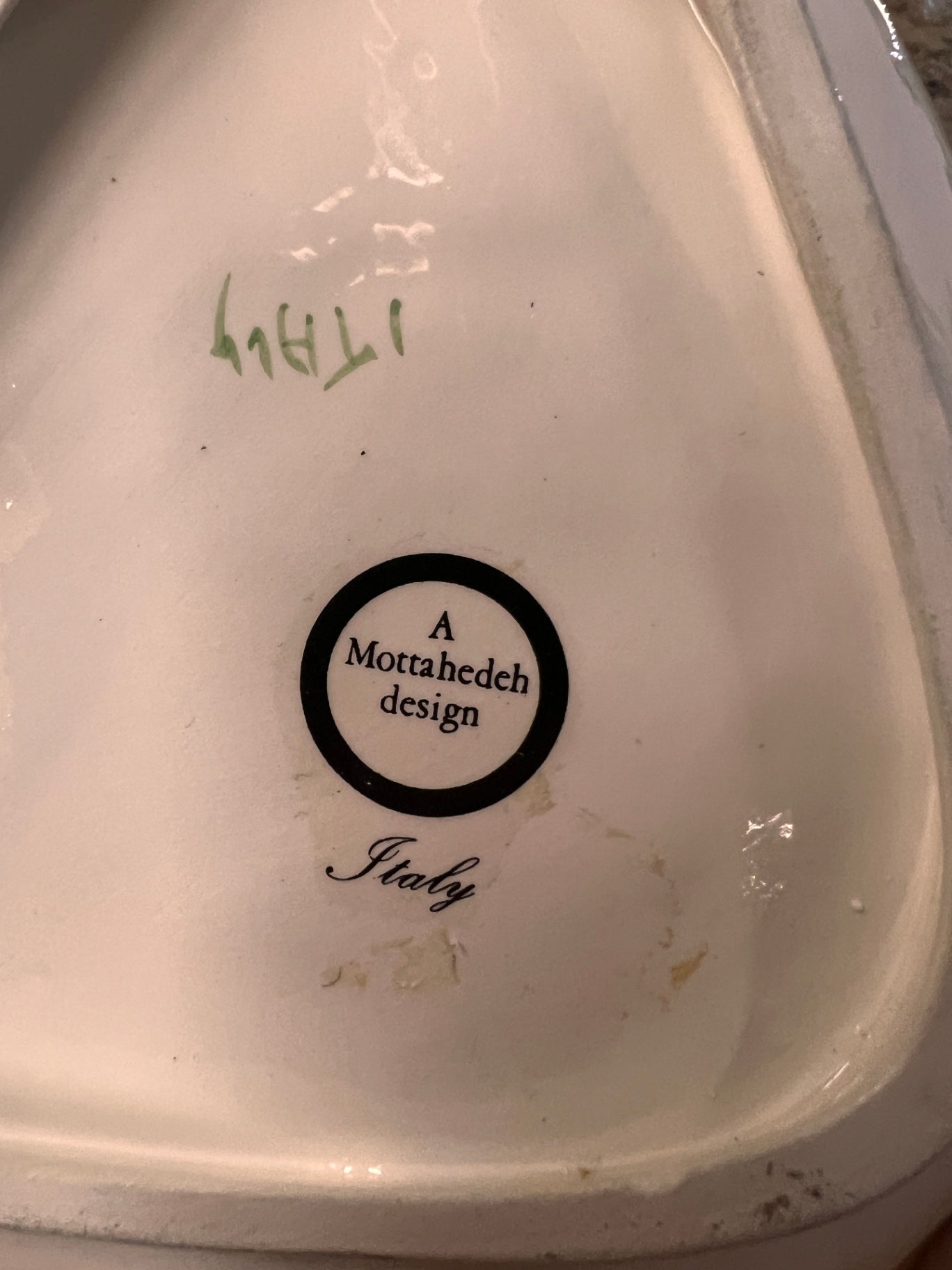 Mottahedeh Design 7 1/2" Botanical Floral Ceramic Dish w/ Handle Italy Pristine