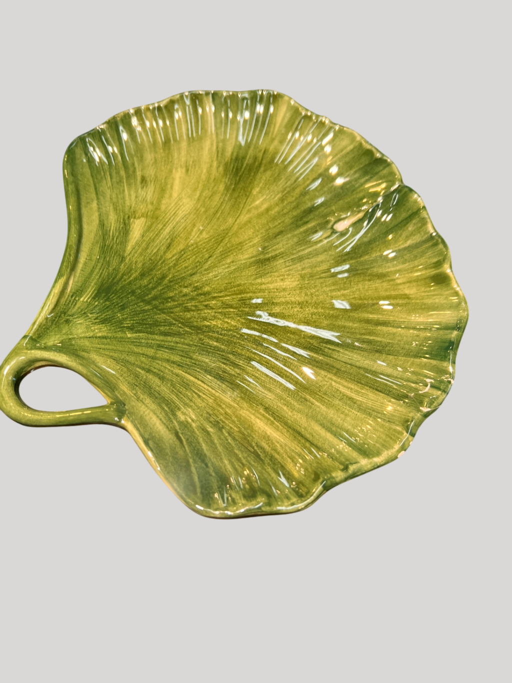  Vietri of Italy - Ginkgo Green Palm Leaf Salad Plate - Hillsborough Inc