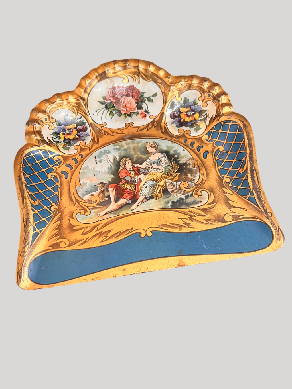 Antique E. Blosser Metal Crumb Catcher