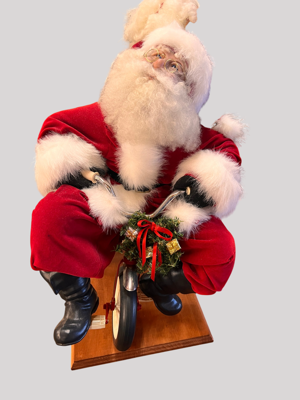 “Wild Ride” Santa and Mrs. Claus Sculpture by Lynda Hawley – 23" x 24" x 21"