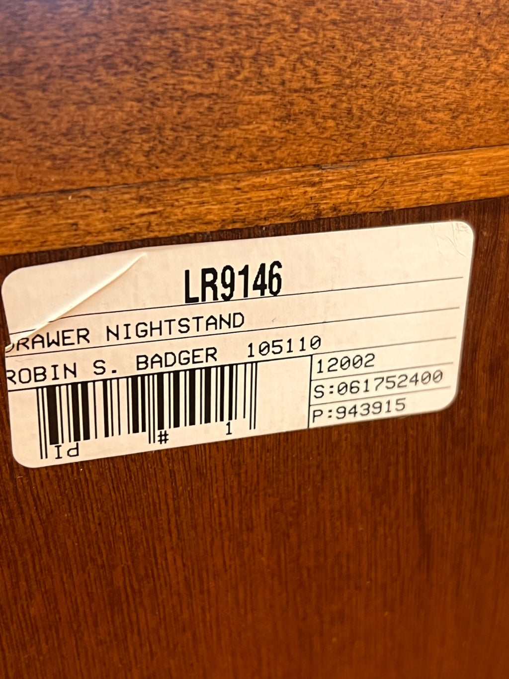 Walter E. Smithe French Provincial 3-Drawer Nightstand — Model LR9146, Robin S. Badger Collection