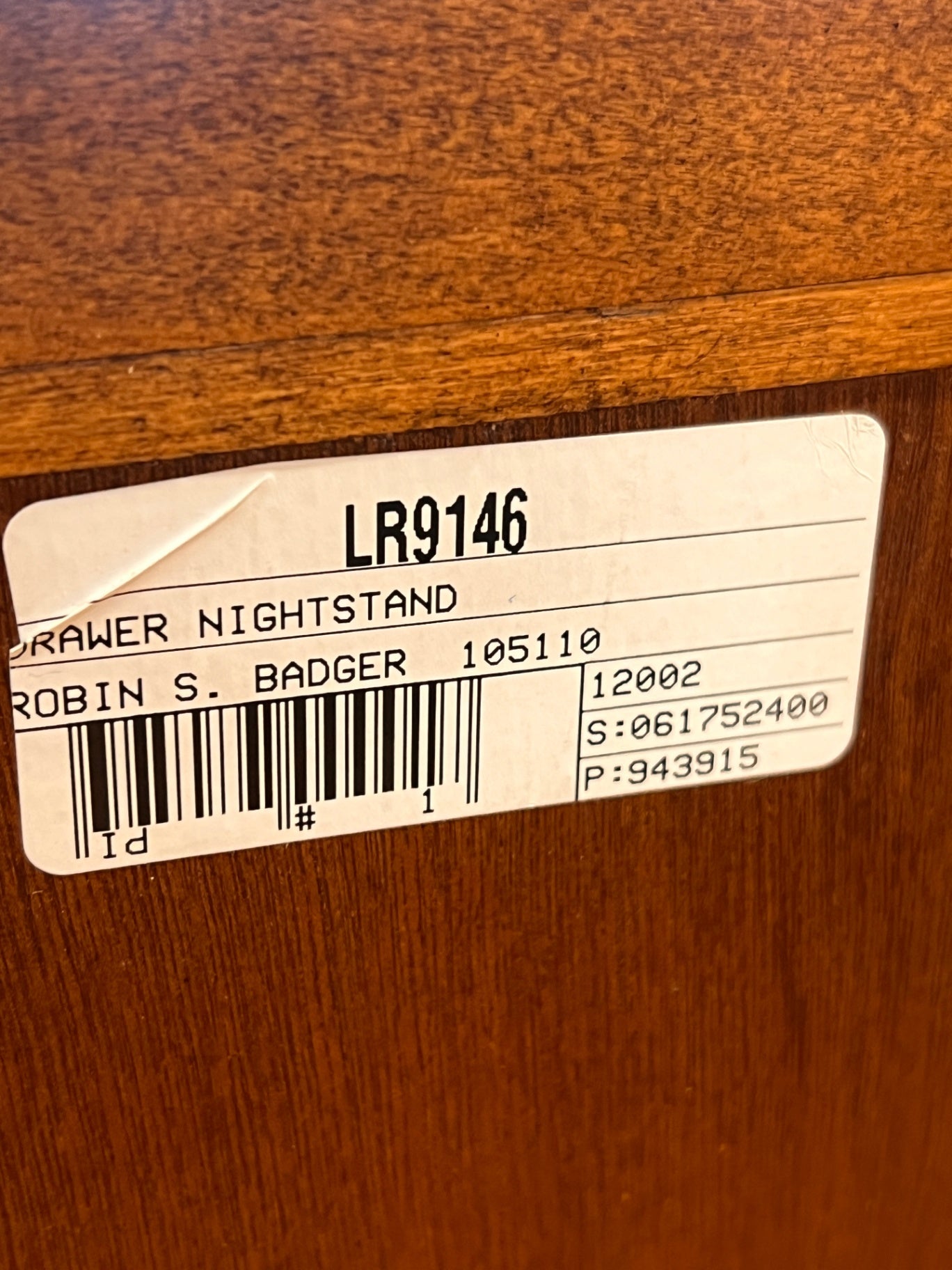 Walter E. Smithe French Provincial 3-Drawer Nightstand — Model LR9146, Robin S. Badger Collection