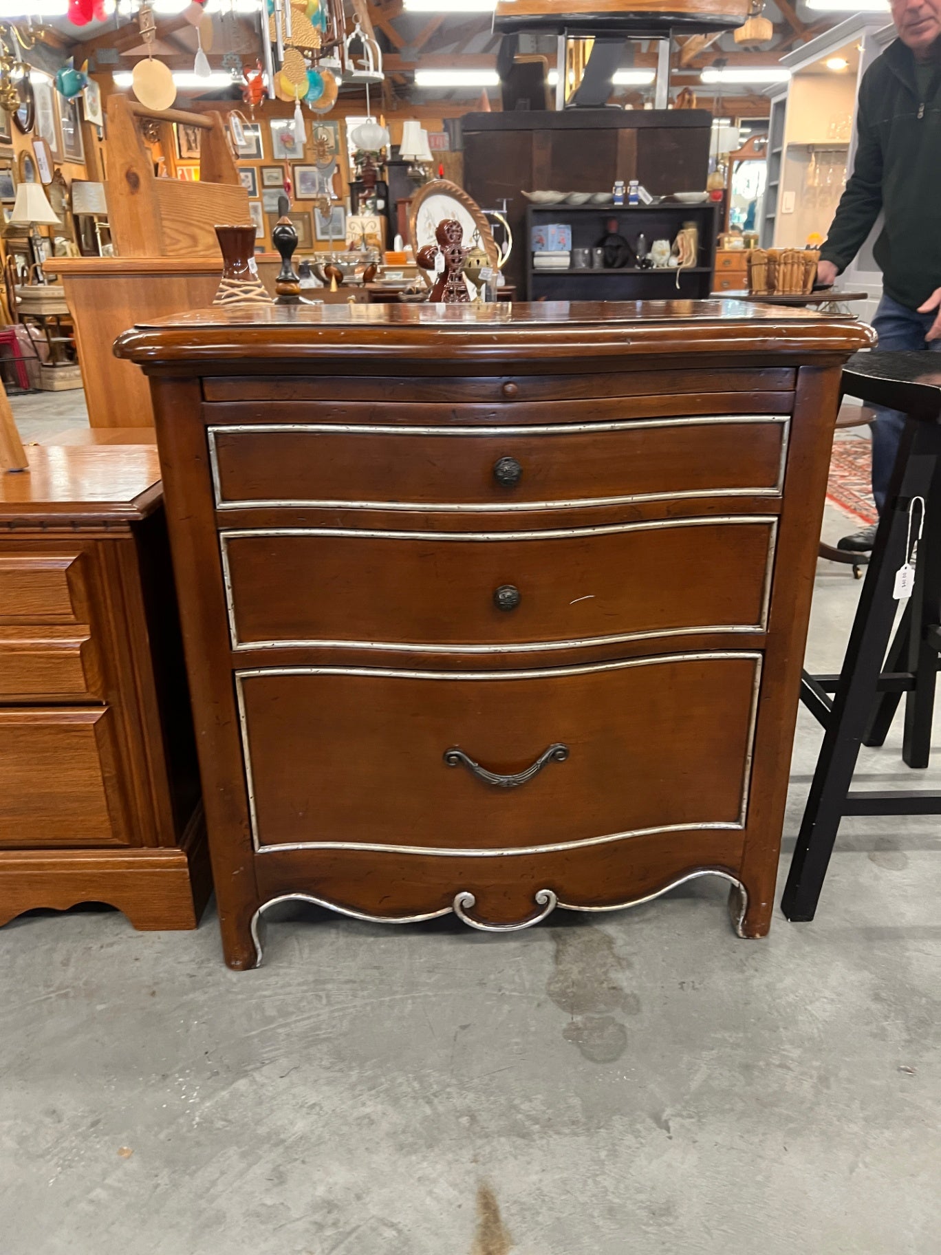 Walter E. Smithe French Provincial 3-Drawer Nightstand — Model LR9146, Robin S. Badger Collection