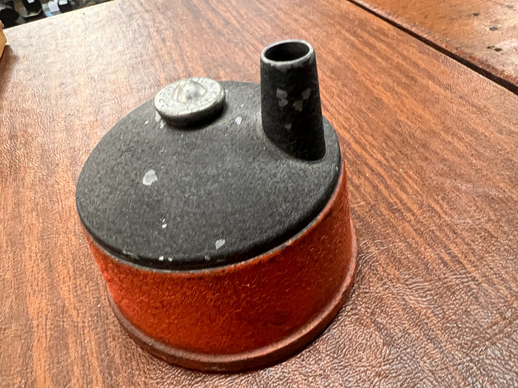 Frederick Post Cast Iron Surveyor’s Oil Reservoir – Early 20th Century Engineering Oiler