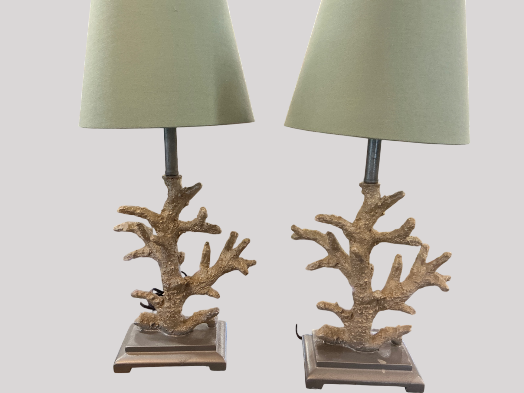Pair of Faux Coral Lamps