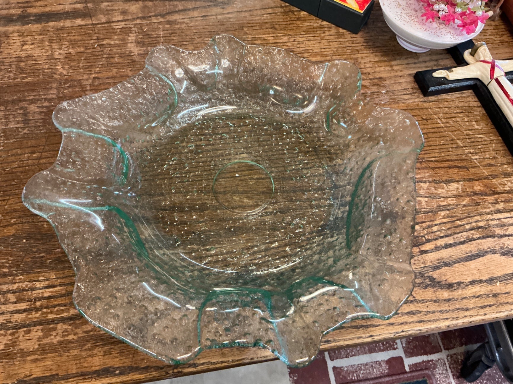 Fruit Bowl Textured Glass