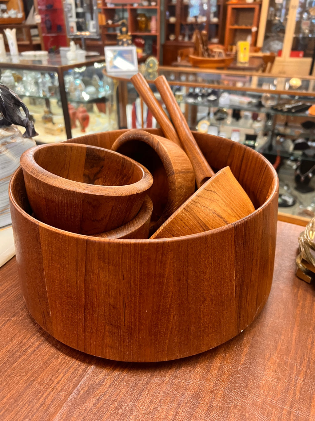 Dansk Teak Salad Bowl Set