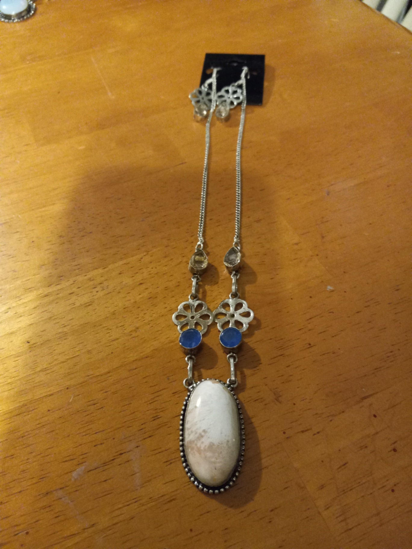 Necklace n earrings morganite dsc