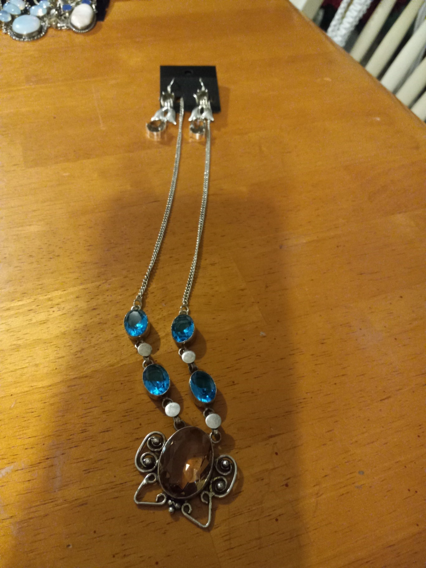 Necklace n earrings morganite dsc