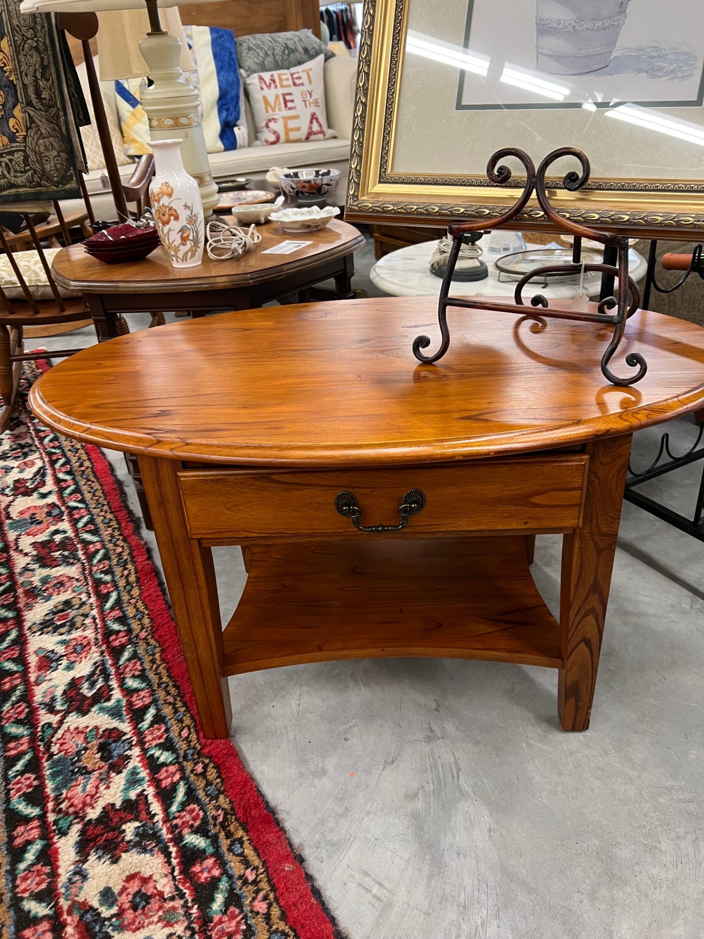Oval  Wood Coffee Table