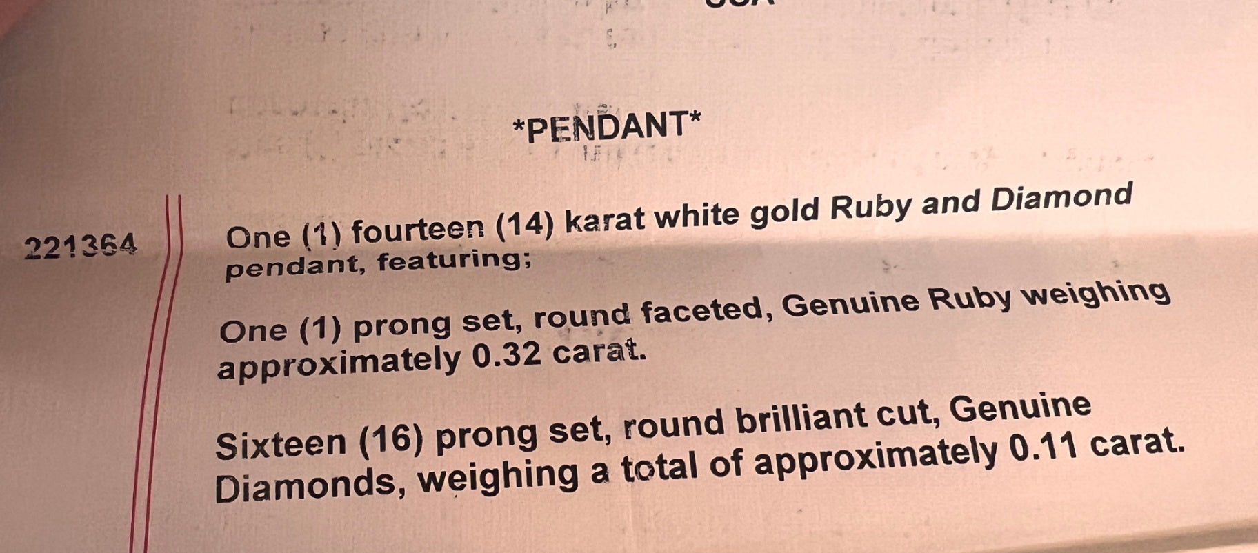 14K White Gold Ruby & Diamond Fine Jewelry Set – Bracelet, Earrings & Pendant (Genuine Rubies, Genuine Diamonds)