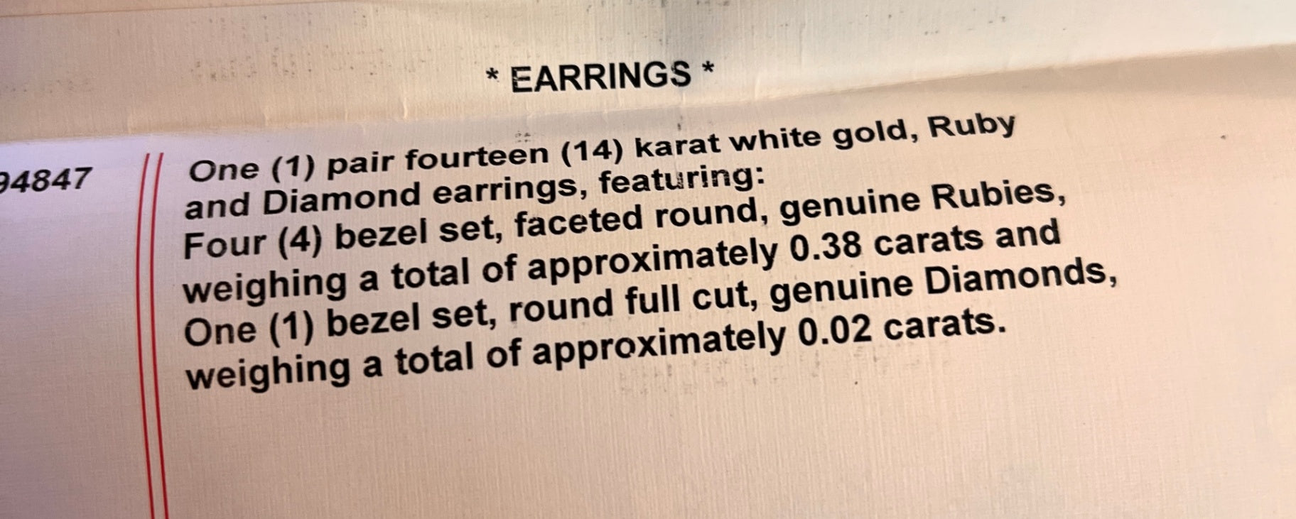 14K White Gold Ruby & Diamond Fine Jewelry Set – Bracelet, Earrings & Pendant (Genuine Rubies, Genuine Diamonds)