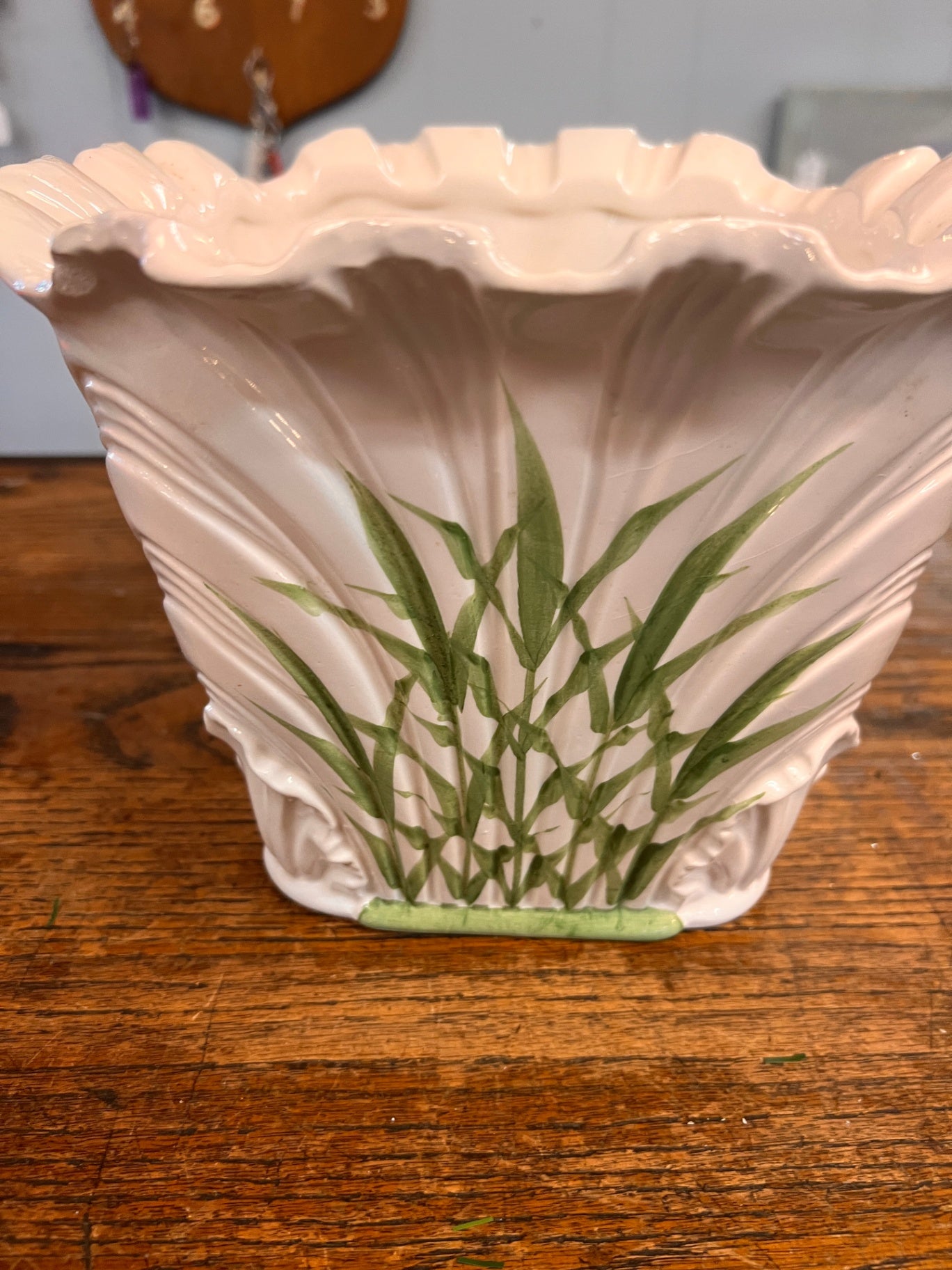 Have one to sell? Sell now  Share Mottahedeh Design Green Floral Planter Pot- Hand Painted Portugal