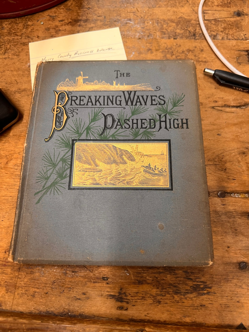 “The Breaking Waves Dashed High” – 1879 Decorative Victorian Gift Book