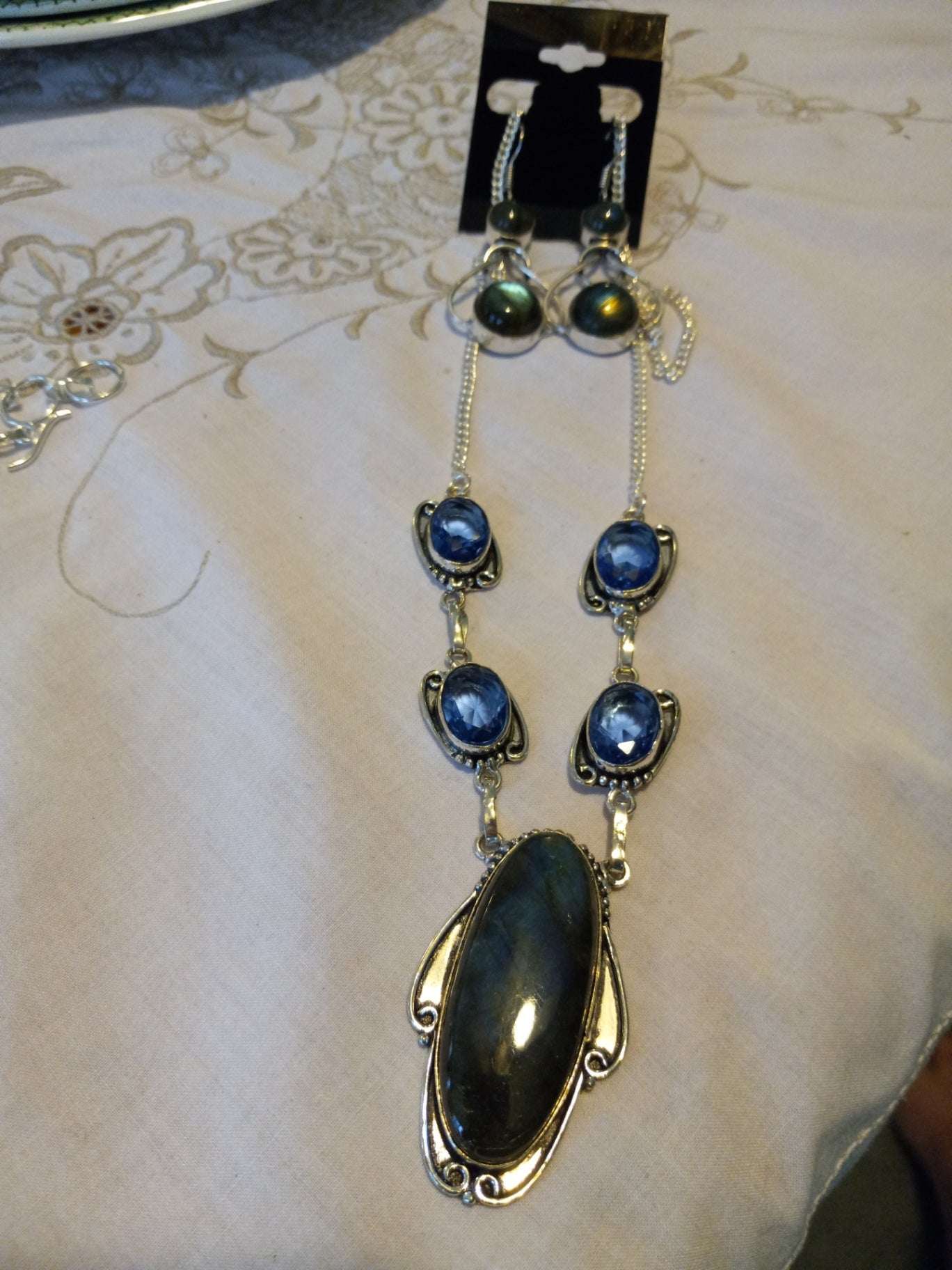 Laborite earrings n necklace dsc