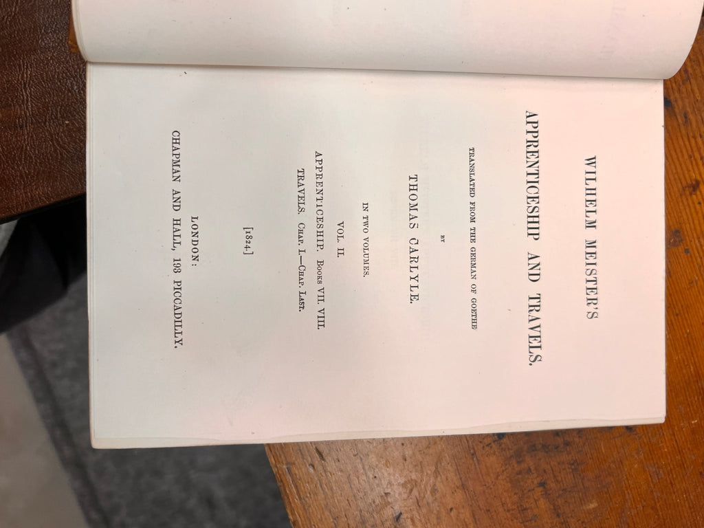 Carlyles Works volume is titled Wilhelm Meister