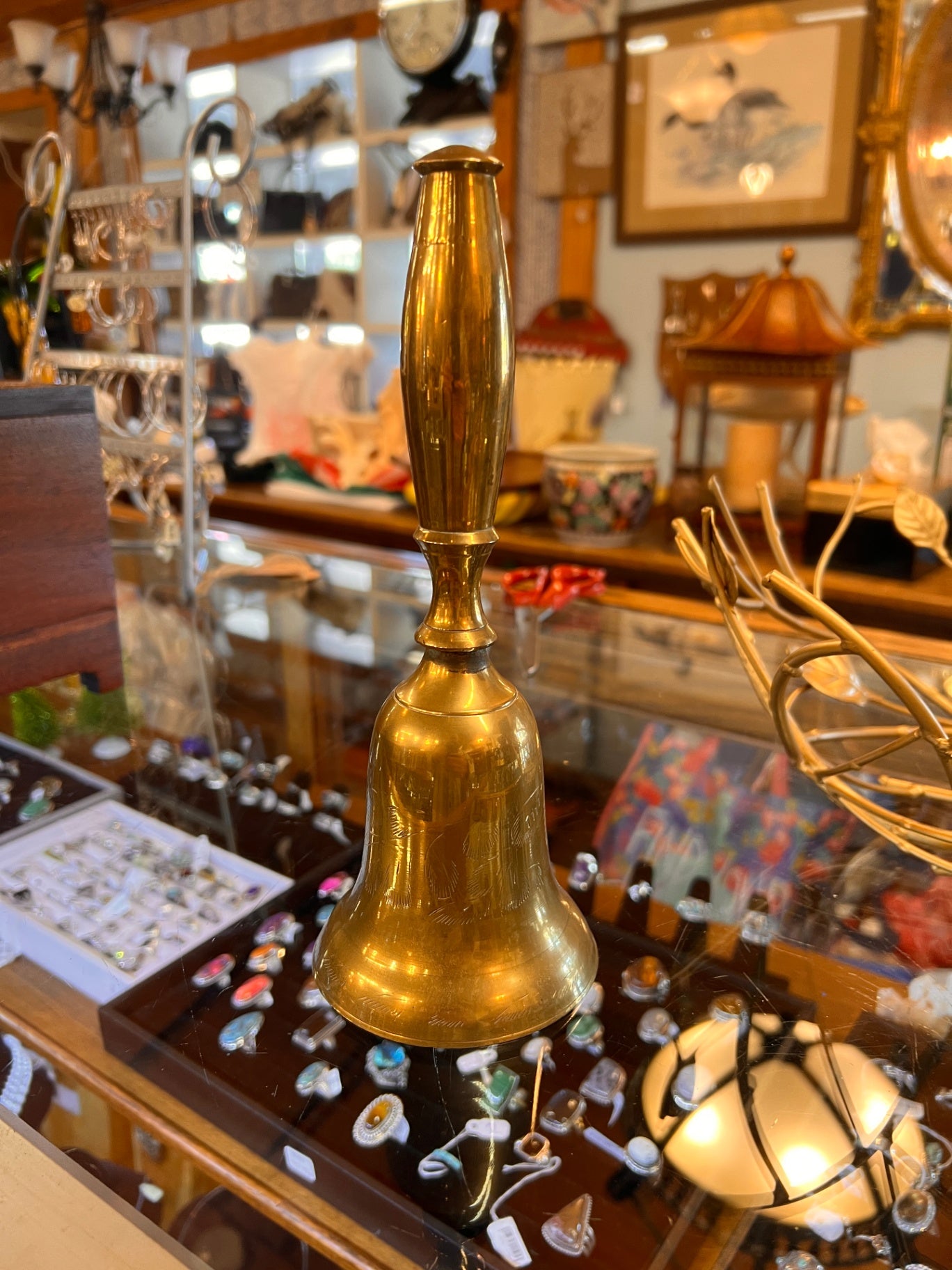 Vintage MCM Brass 11" School Bell