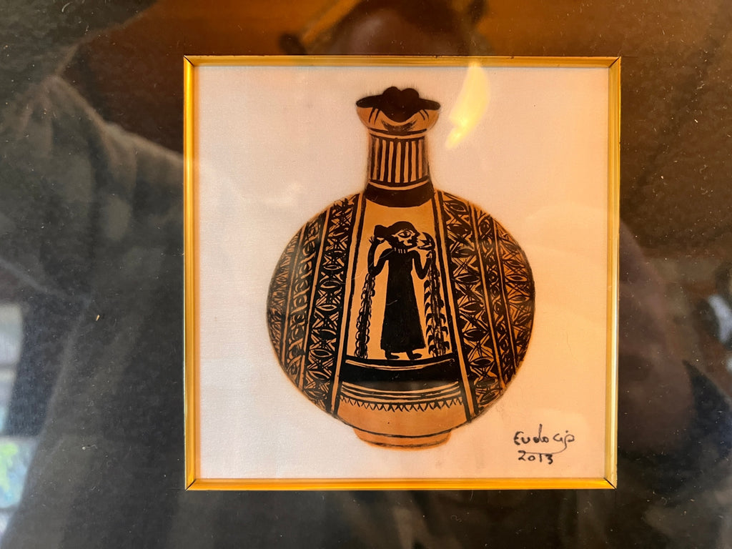Miniature Greek Black-Figure Amphora Study – Signed Eulogia (2013)