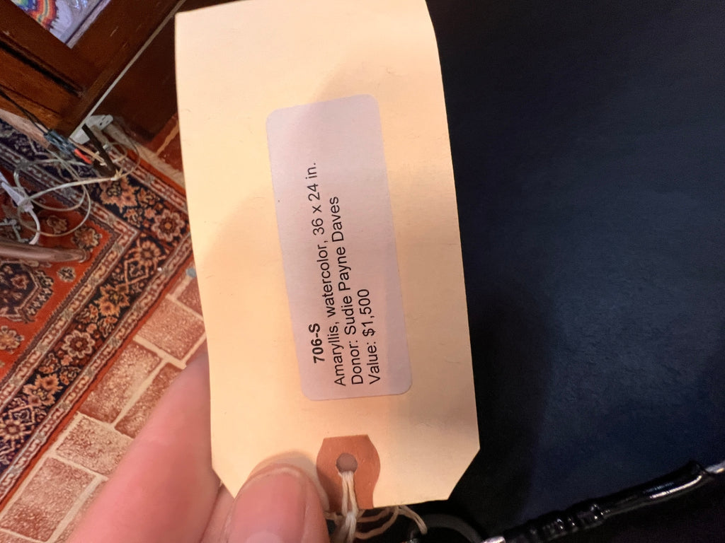 Large Framed Botanical Amaryllis Study