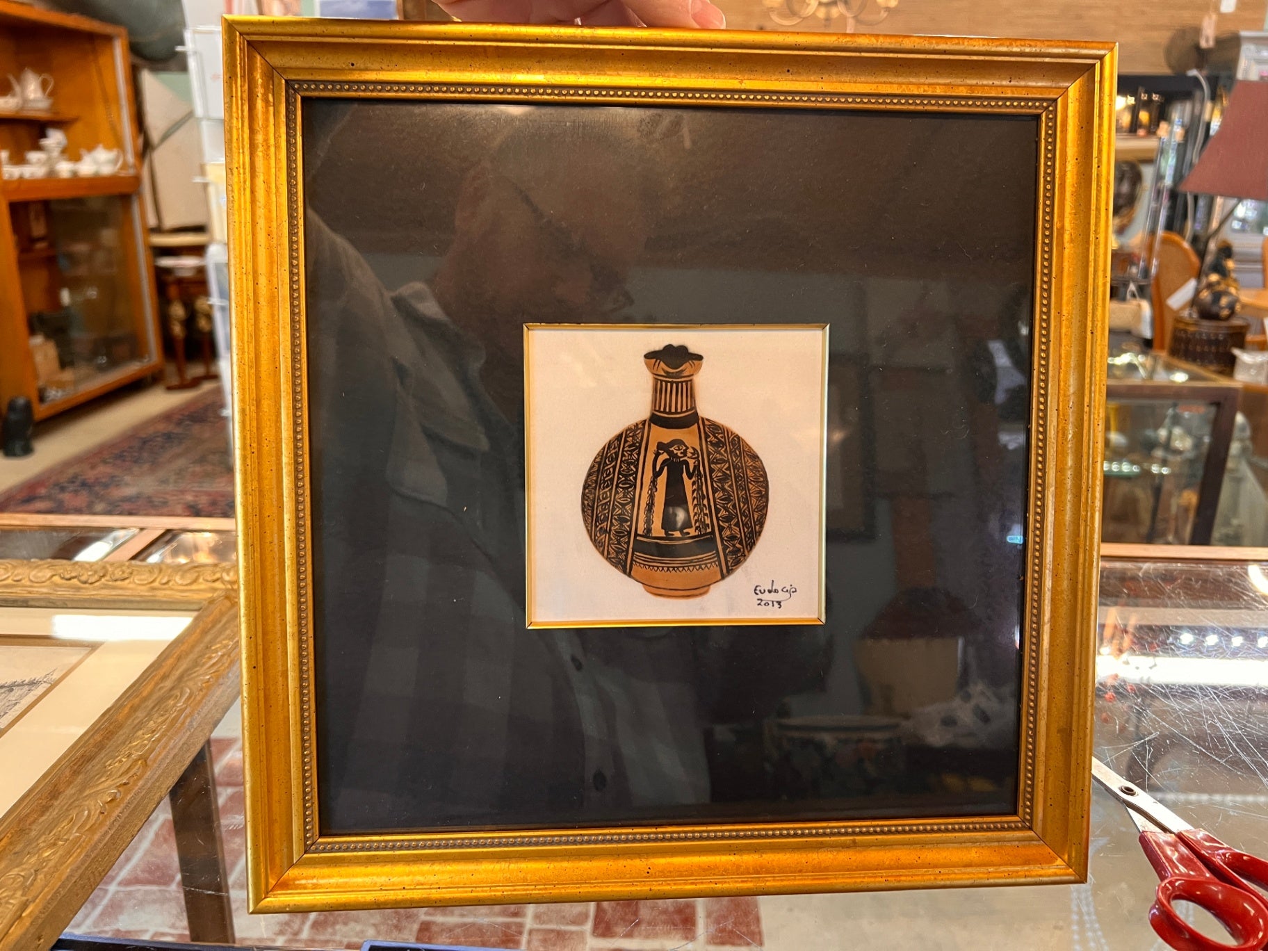 Miniature Greek Black-Figure Amphora Study – Signed Eulogia (2013)
