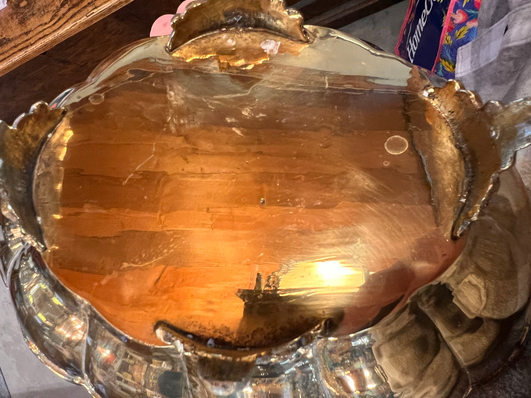 Have one to sell? Sell now  Share Vtg Solid Brass Decorative Bowl Centerpiece Planter Gold Claw Foot