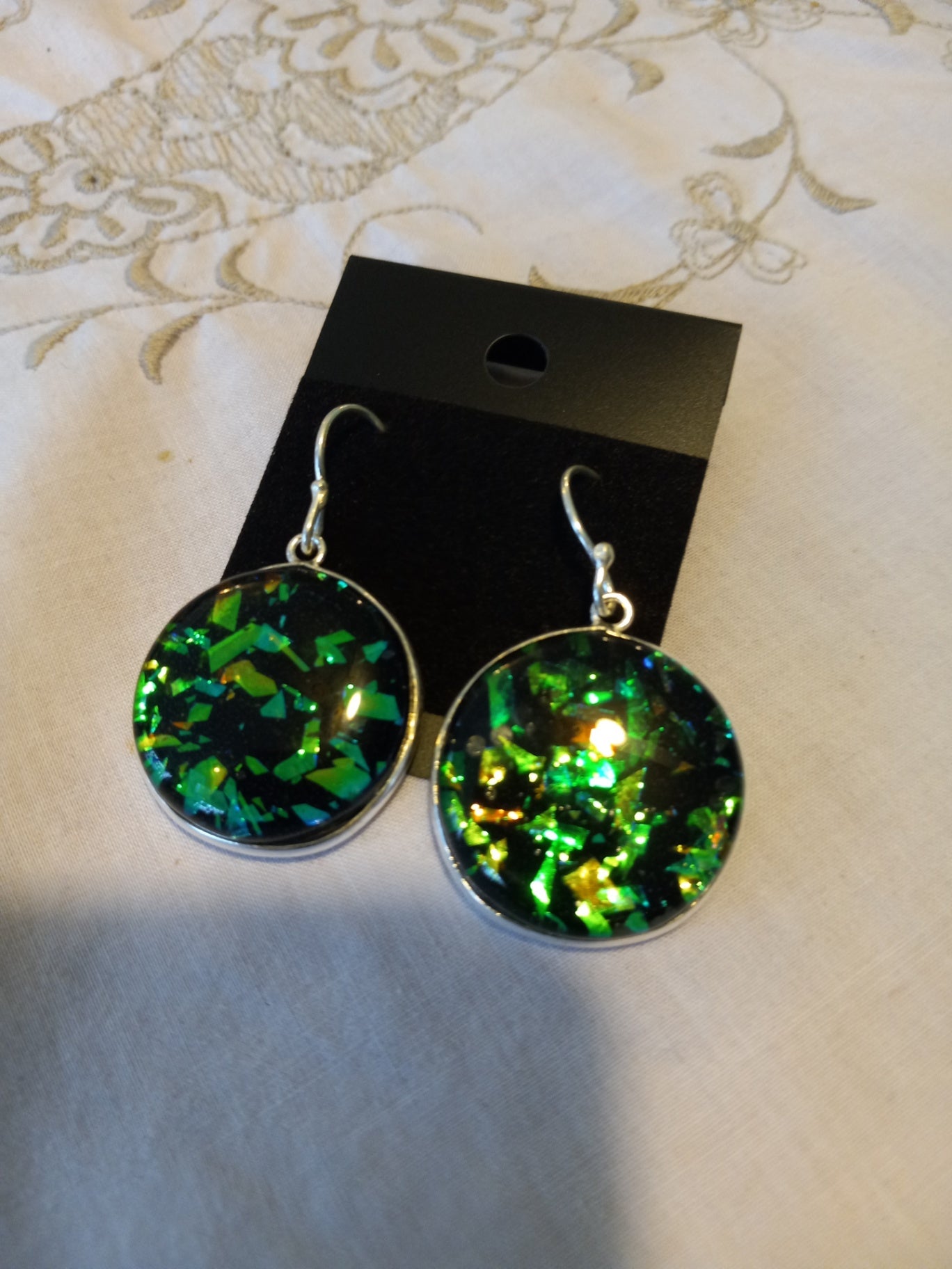 Earrings doublet opal dsc