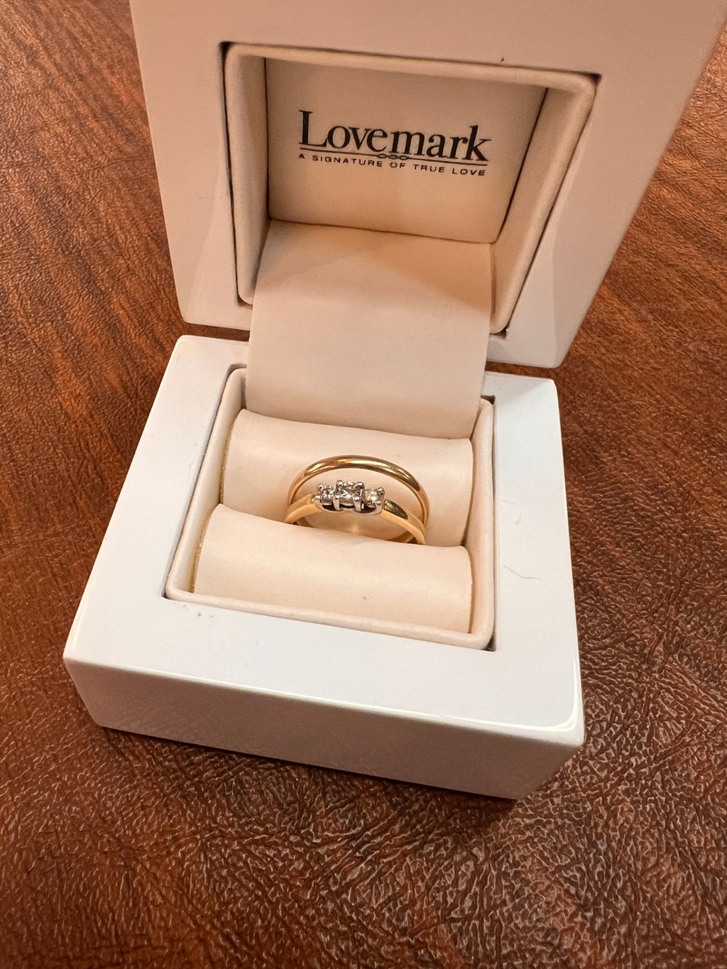 14k Gold Engagement & Wedding Band Set