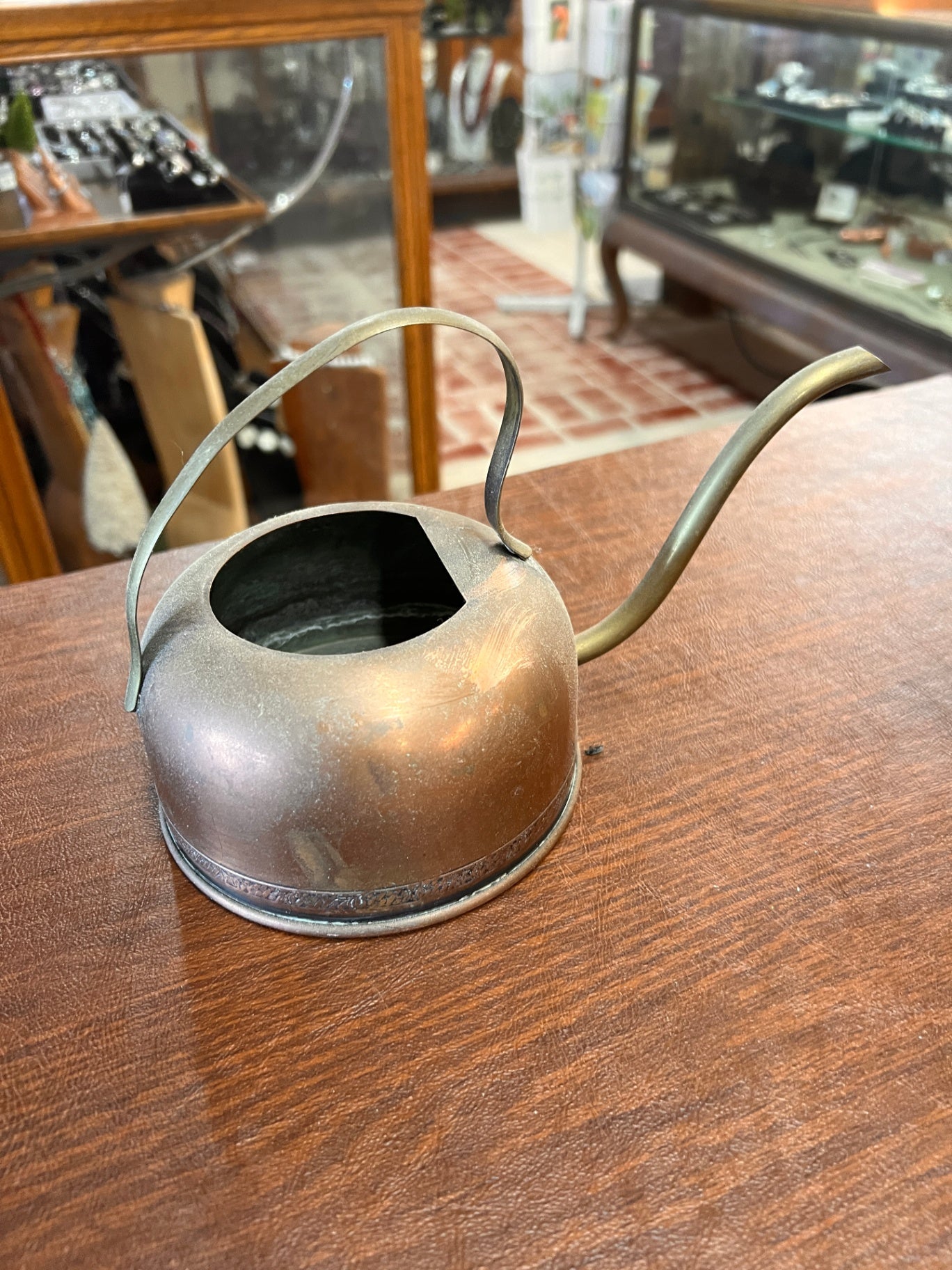 Vintage Copper Watering Can Indoor Plant Long Spout Watering Can