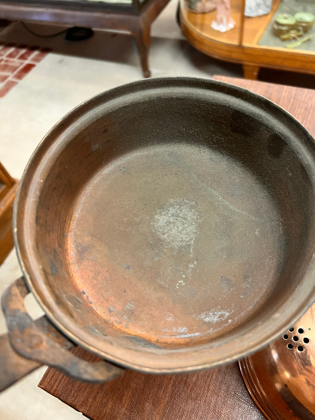Antique Hammered Copper Cooking Saucepan | Collectible | Open Fire Cooking | Frying Pan | Iron Handle