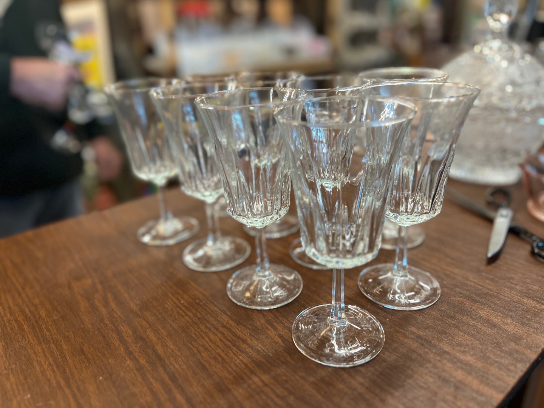 Set of 8 Vintage Wine Glasses